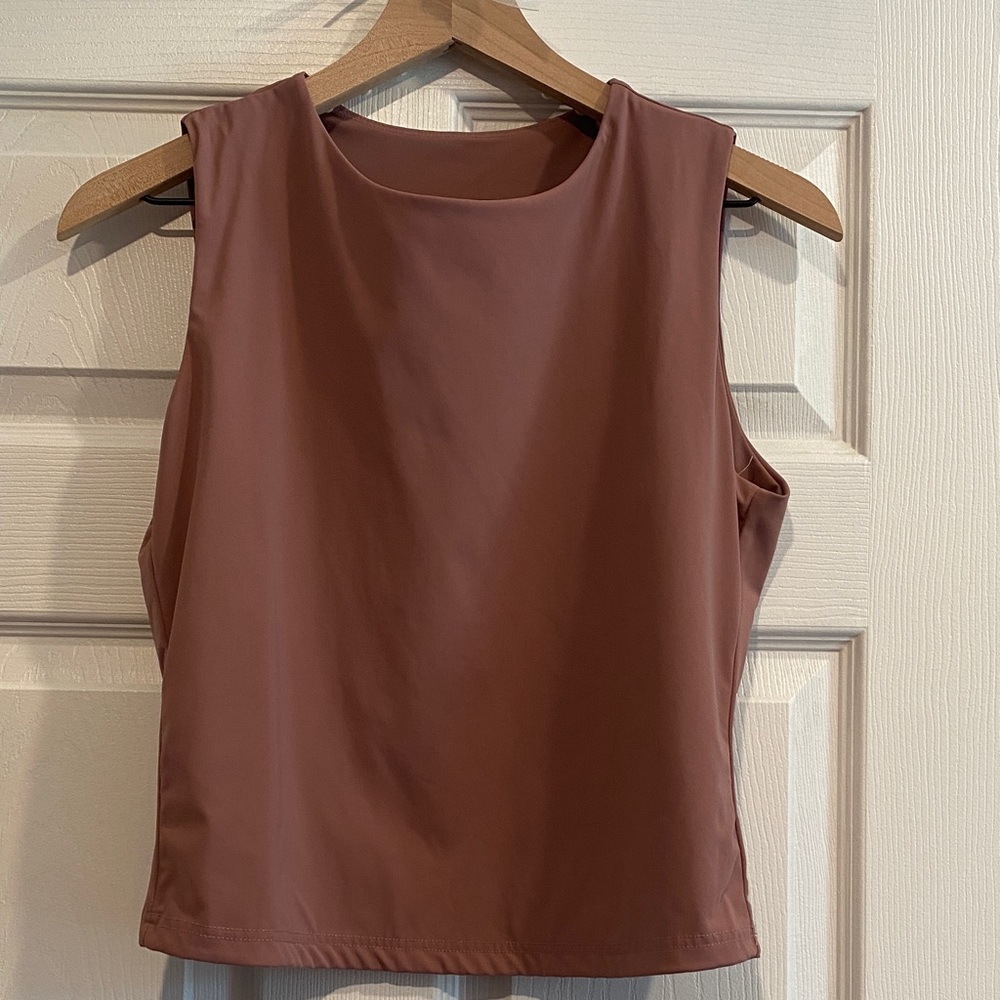 Elegant Mauve Sleeveless Tank Top